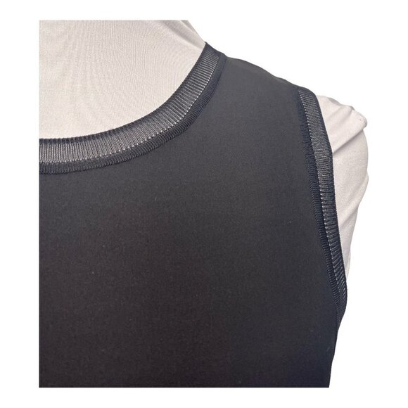 Theory Lewie Silk Sleeveless Blouse Black Size MED Shell - Picture 3 of 9